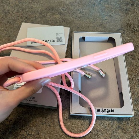 NWT IPhone 12Pro Palm Angels Teddy Bear with Tie Pink - Picture 5 of 9